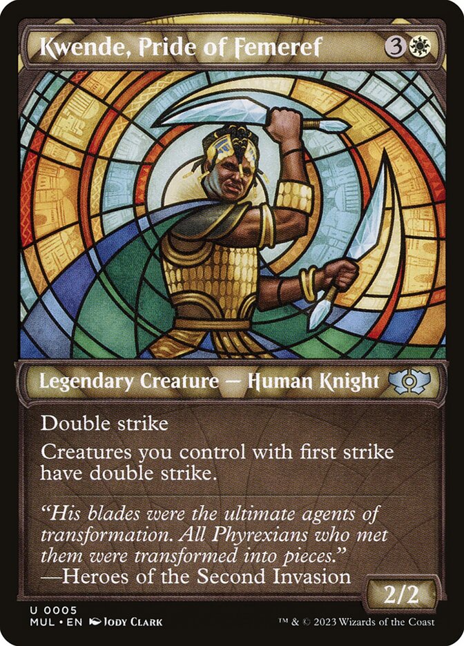Kwende, Pride of Femeref 5/65 (March of the Machine: Multiverse Legends)  - Showcase Foil | Good Games Modbury