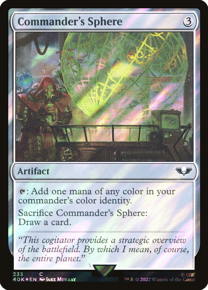 Commander's Sphere 233★/617 (Universes Beyond: Warhammer 40,000)  - Surge Foil | Good Games Modbury