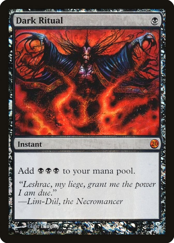 Dark Ritual 1/20 (From the Vault: Twenty)  - Foil | Good Games Modbury