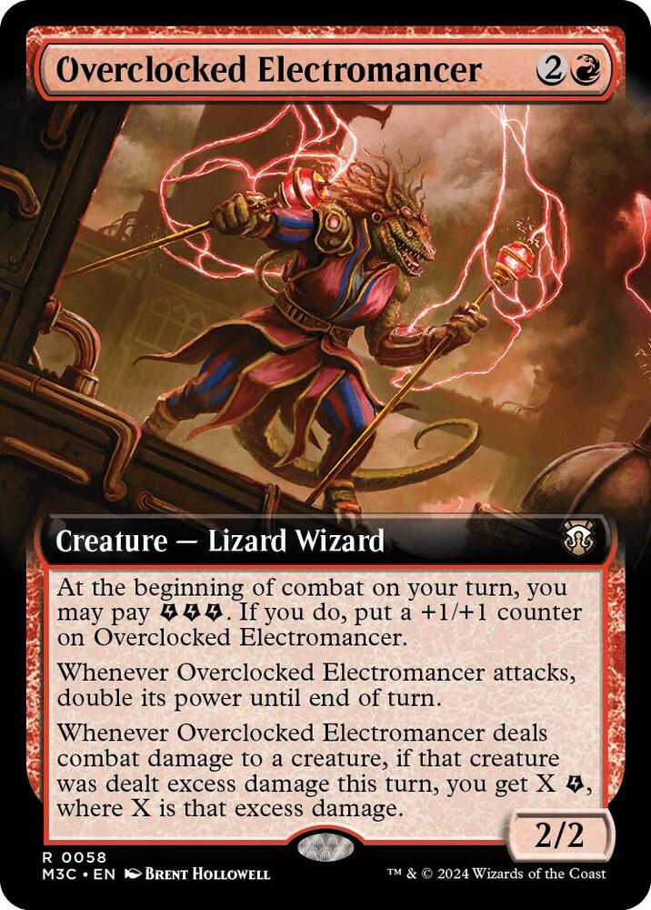 Overclocked Electromancer 58/411 (Commander: Modern Horizons 3)  - Extended Art Ripple Foil | Good Games Modbury