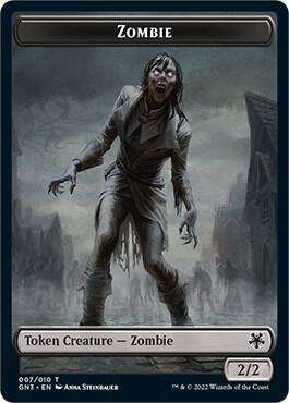 Zombie Human Soldier Double Sided Token 7 // 2 (Magic Game Night: Free-For-All)  | Good Games Modbury