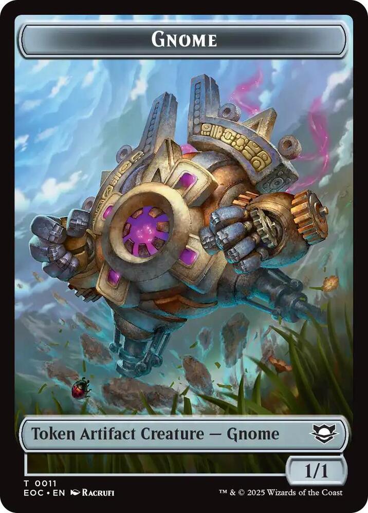 Gnome Golem 0014 Double Sided Token 11 // 14 (Commander: Edge of Eternities)  | Good Games Modbury