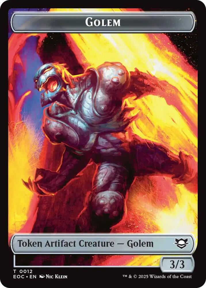 Golem 0012 Golem 0014 Double Sided Token 12 // 14 (Commander: Edge of Eternities)  | Good Games Modbury