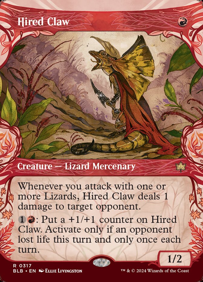 Hired Claw 317 (Bloomburrow)  - Showcase Foil | Good Games Modbury