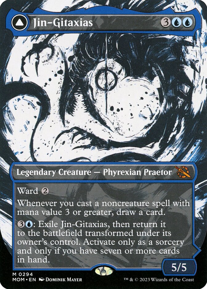 Jin-Gitaxias // The Great Synthesis 294/291 (March of the Machine)  - Borderless Foil | Good Games Modbury
