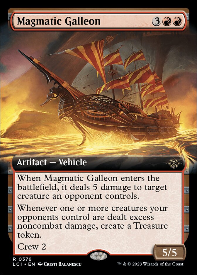 Magmatic Galleon 376/291 (The Lost Caverns of Ixalan)  - Extended Art | Good Games Modbury