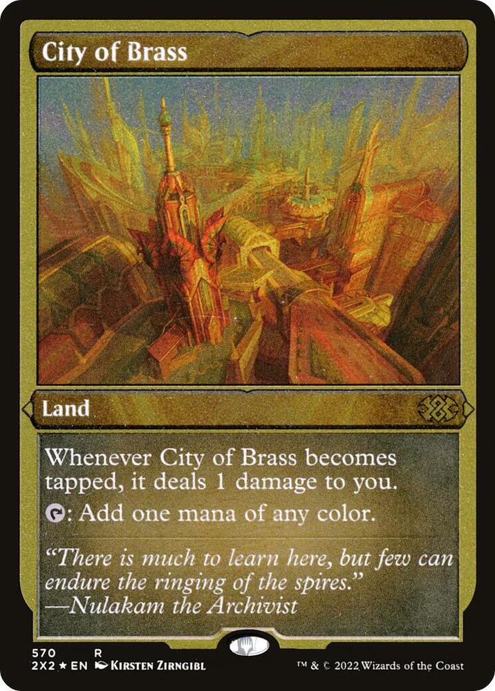 City of Brass Foil Etched 570 (Double Masters 2022)  - Foil | Good Games Modbury