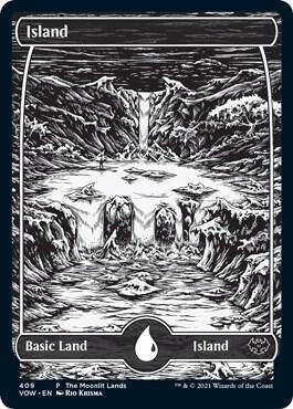 Island Moonlit Land 409 (WPN & Gateway Promos)  - Etched Foil | Good Games Modbury