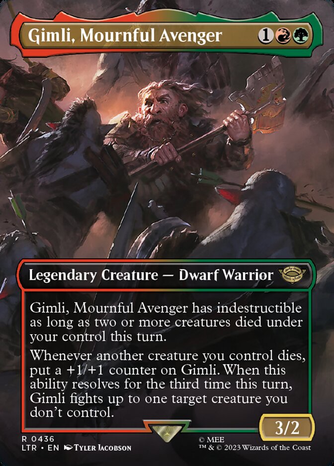 Gimli, Mournful Avenger 436/281 (Universes Beyond: The Lord of the Rings: Tales of Middle-earth)  - Borderless | Good Games Modbury