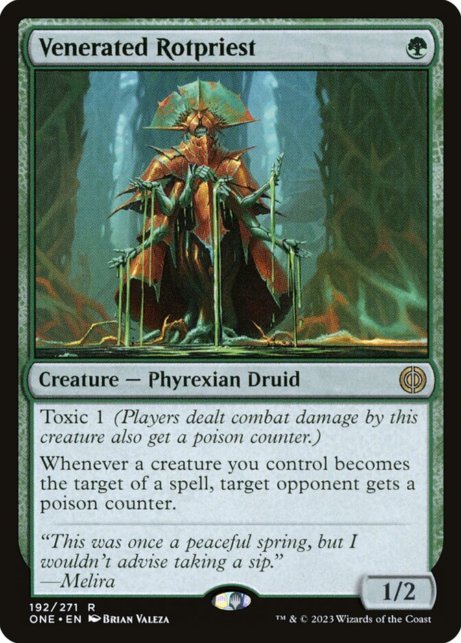 Venerated Rotpriest 192 (Phyrexia: All Will Be One)  - Foil | Good Games Modbury
