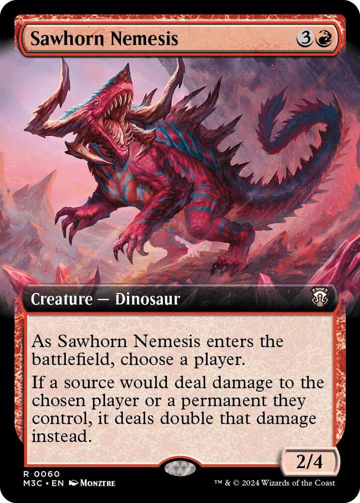 Sawhorn Nemesis 60/411 (Commander: Modern Horizons 3)  - Extended Art Ripple Foil | Good Games Modbury