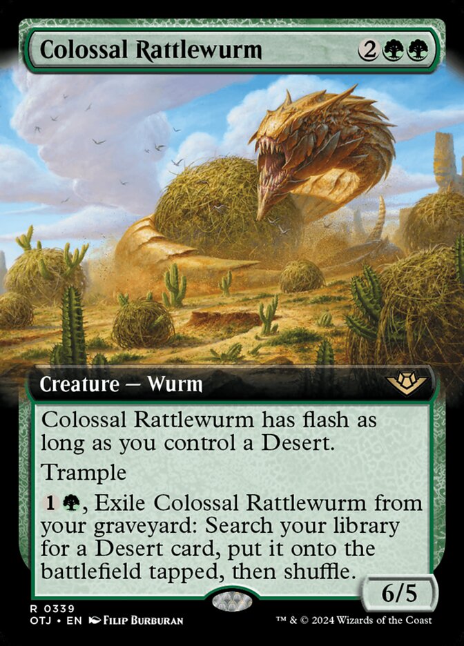 Colossal Rattlewurm 339/286 (Outlaws of Thunder Junction)  - Extended Art | Good Games Modbury