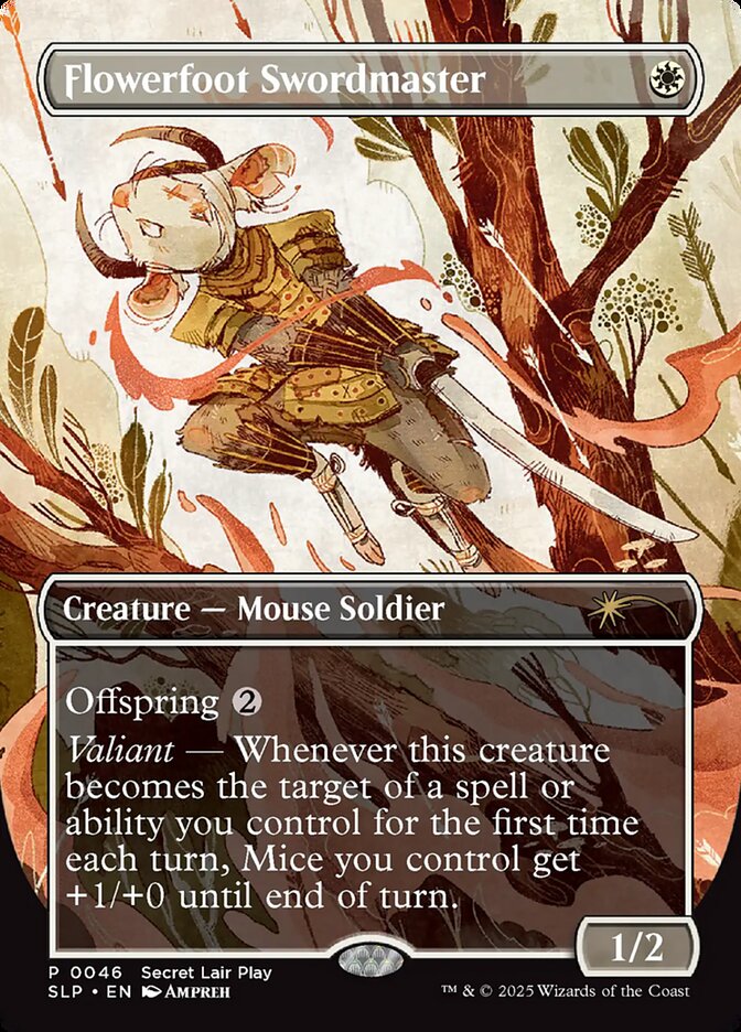 Flowerfoot Swordmaster 46/50 (Secret Lair Showdown)  - Borderless Foil | Good Games Modbury