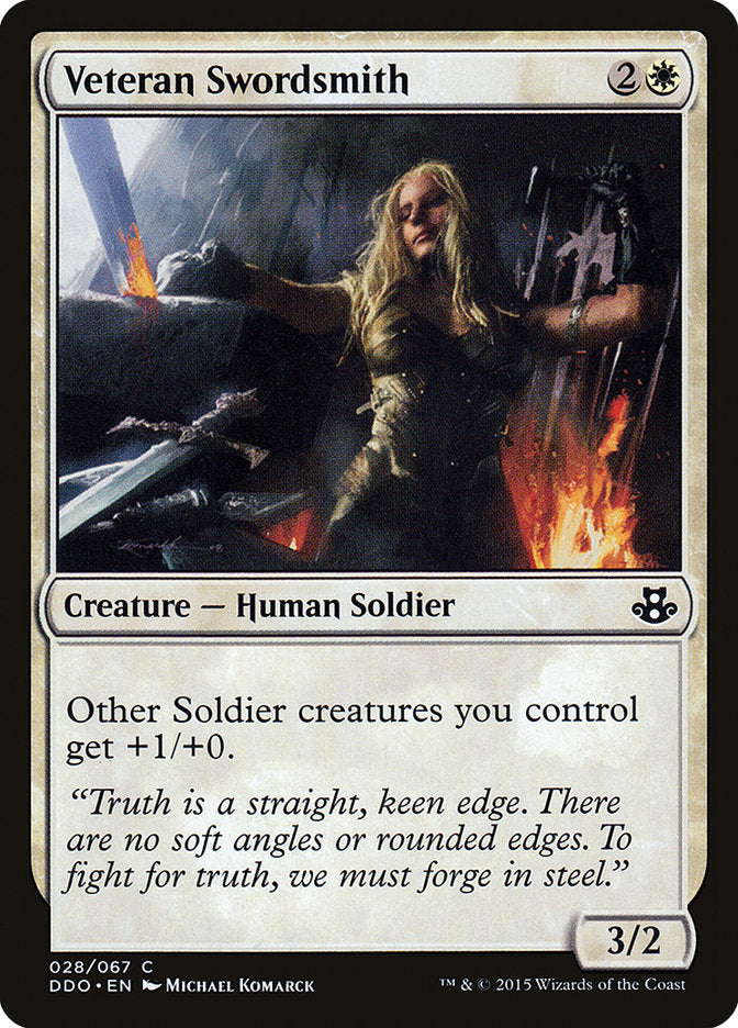 Veteran Swordsmith 28/67 (Duel Decks: Elspeth vs. Kiora)  | Good Games Modbury