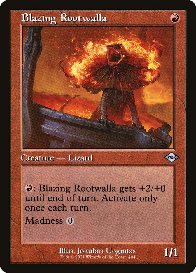 Blazing Rootwalla Retro Frame 404 (Modern Horizons 2)  - Foil | Good Games Modbury