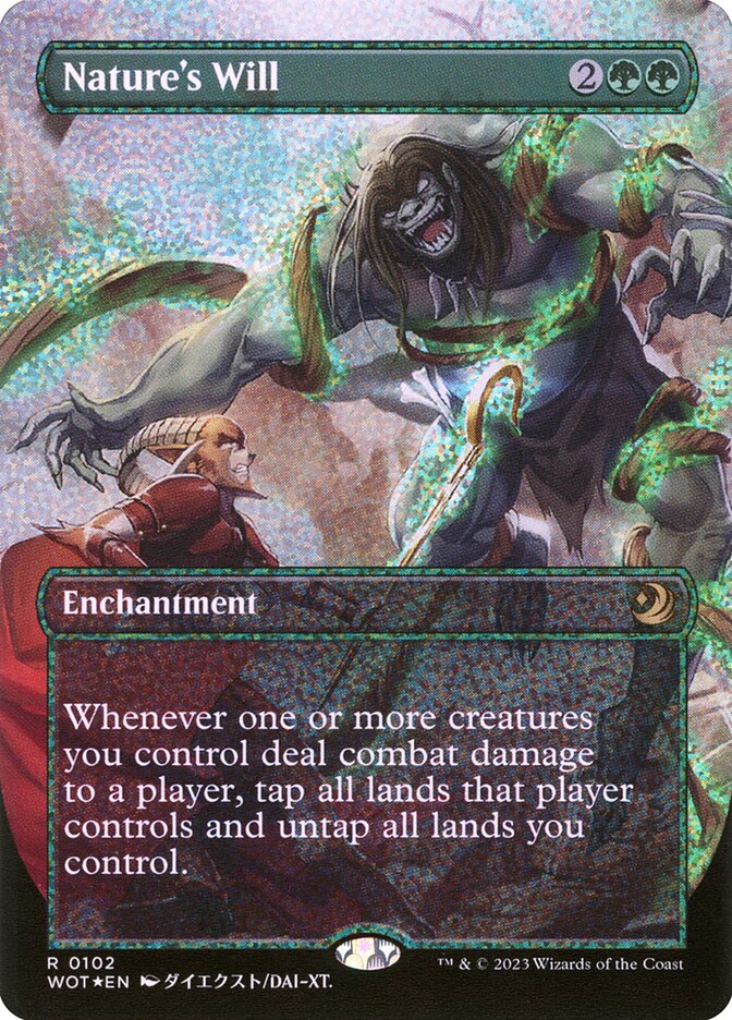 Nature's Will 102/63 (Wilds of Eldraine: Enchanting Tales)  - Borderless Confetti Foil | Good Games Modbury