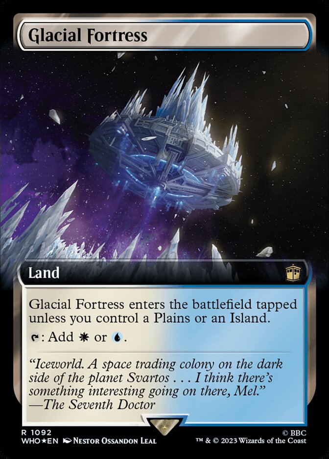 Glacial Fortress 1092/331 (Universes Beyond: Doctor Who)  - Extended Art Surge Foil | Good Games Modbury
