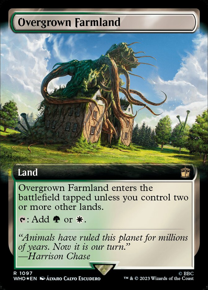 Overgrown Farmland 1097/331 (Universes Beyond: Doctor Who)  - Extended Art Surge Foil | Good Games Modbury