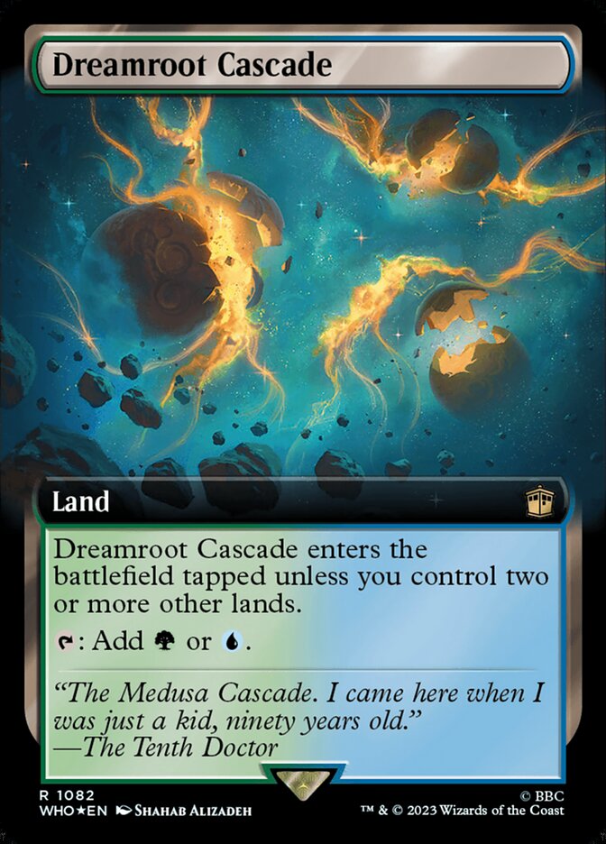 Dreamroot Cascade 1082/331 (Universes Beyond: Doctor Who)  - Extended Art Surge Foil | Good Games Modbury