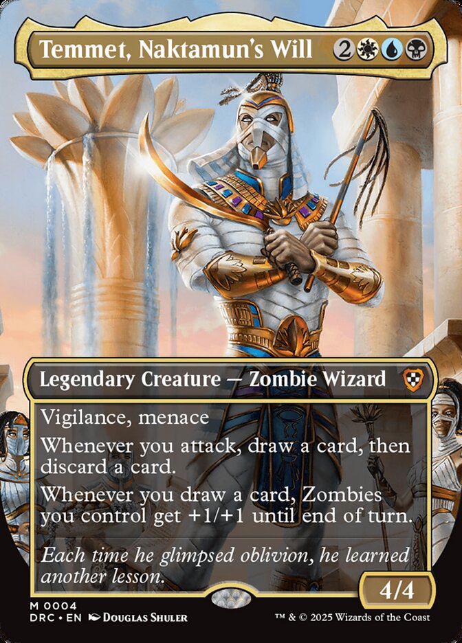 Temmet, Naktamun's Will 4/187 (Commander: Aetherdrift)  - Borderless Foil | Good Games Modbury