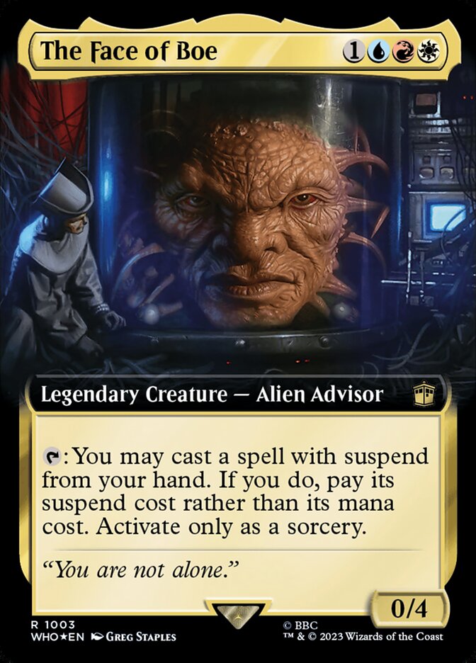 The Face of Boe 1003/331 (Universes Beyond: Doctor Who)  - Extended Art Surge Foil | Good Games Modbury
