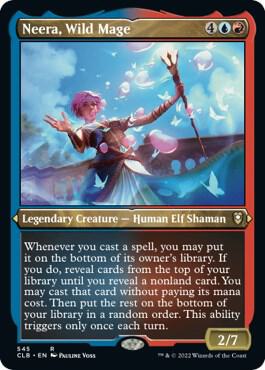 Neera Wild Mage Foil Etched 545 (Commander Legends: Battle for Baldur's Gate)  - Foil | Good Games Modbury