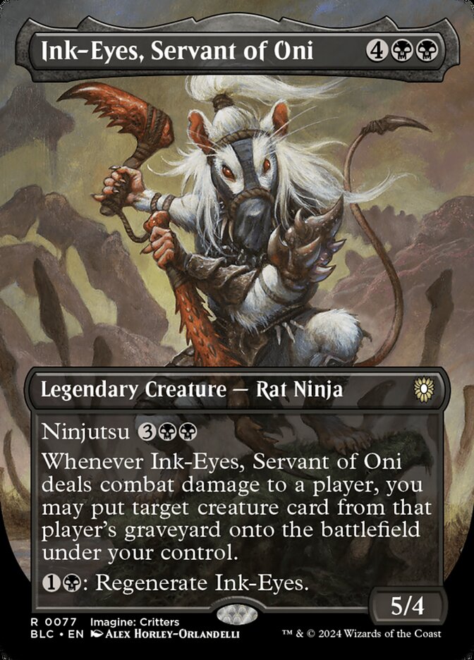 Ink-Eyes, Servant of Oni 77/40 (Commander: Bloomburrow)  - Borderless | Good Games Modbury