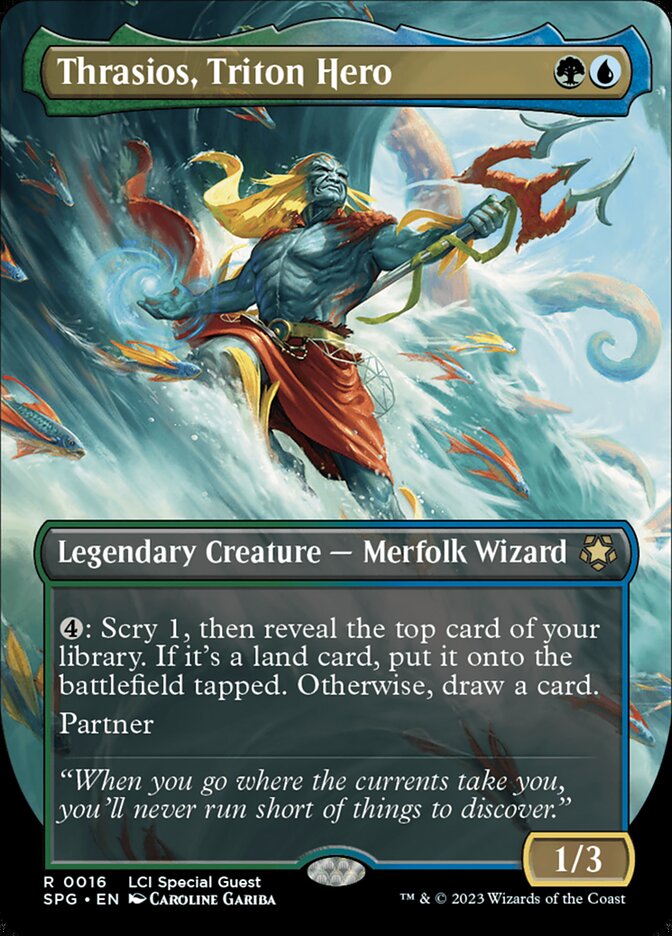 Thrasios, Triton Hero 16/0 (Special Guests)  - Borderless Foil | Good Games Modbury