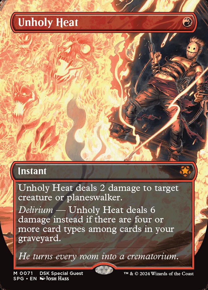 Unholy Heat 71/0 (Special Guests)  - Borderless Foil | Good Games Modbury