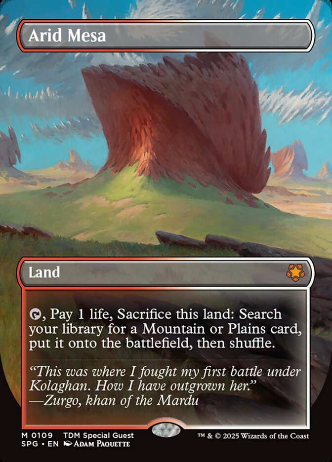 Arid Mesa 109/0 (Special Guests)  - Borderless Foil | Good Games Modbury
