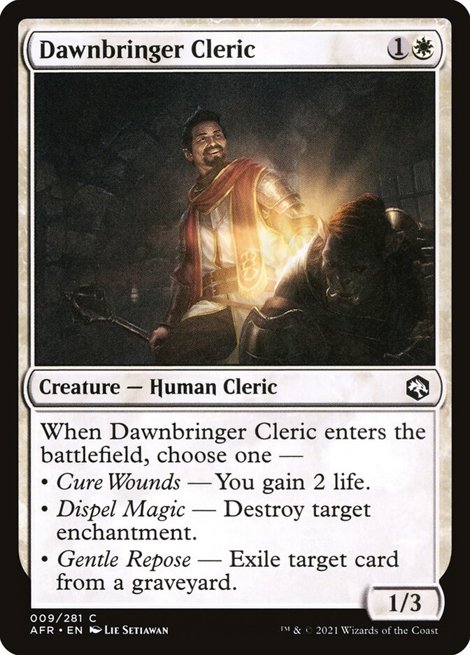 Dawnbringer Cleric 9/281 (Adventures in the Forgotten Realms)  - Foil | Good Games Modbury