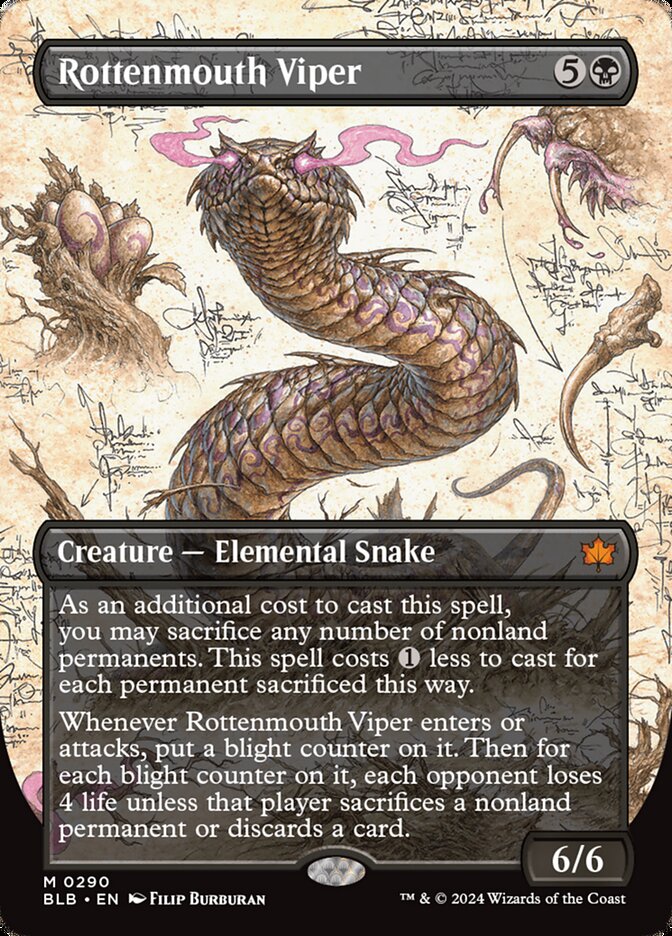 Rottenmouth Viper 290 (Bloomburrow)  - Borderless Foil | Good Games Modbury