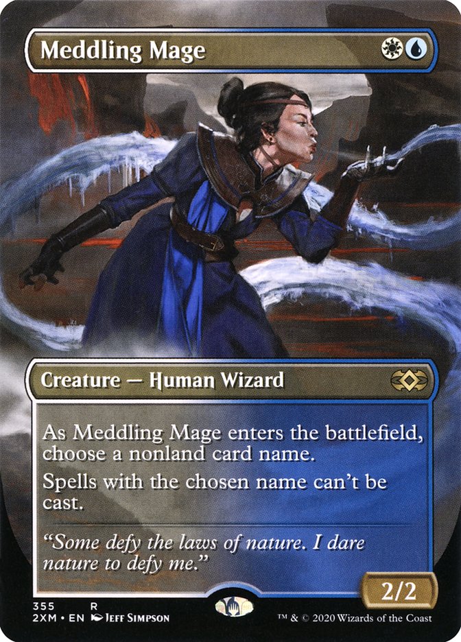 Meddling Mage 355/332 (Double Masters)  - Borderless Foil | Good Games Modbury
