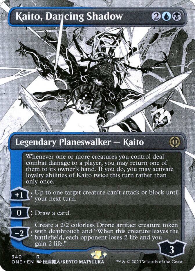 Kaito Dancing Shadow Borderless 340 (Phyrexia: All Will Be One)  - Borderless | Good Games Modbury