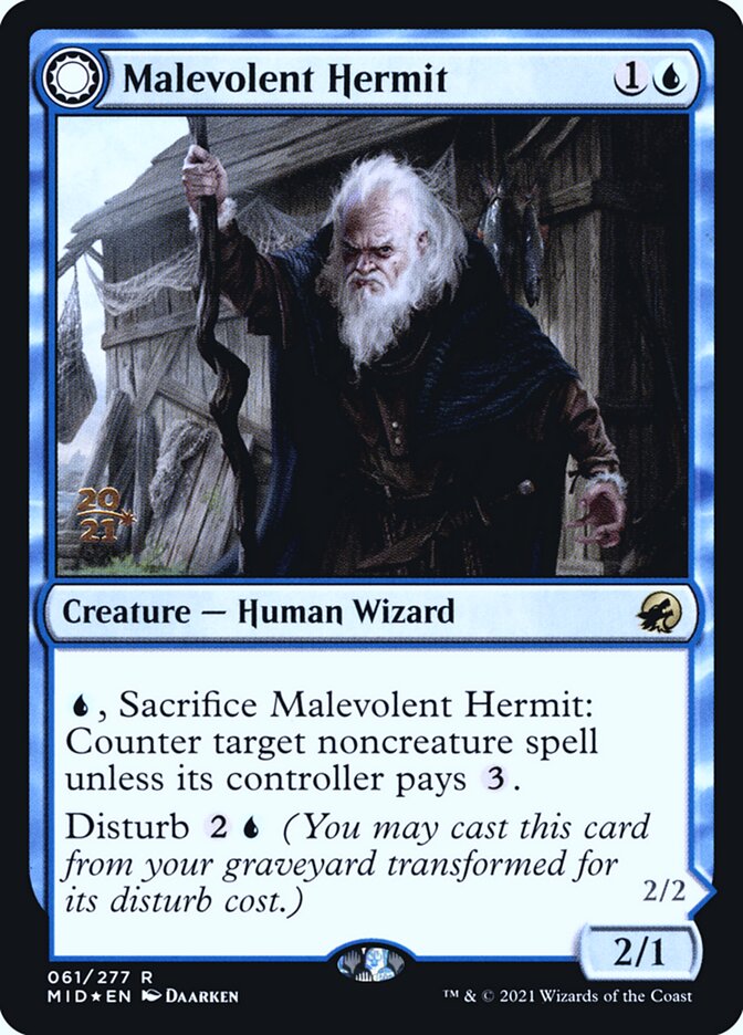 Malevolent Hermit // Benevolent Geist 61s/171 (Prerelease Cards)  - Foil | Good Games Modbury