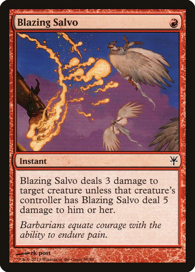 Blazing Salvo 58/80 (Duel Decks: Sorin vs. Tibalt)  | Good Games Modbury