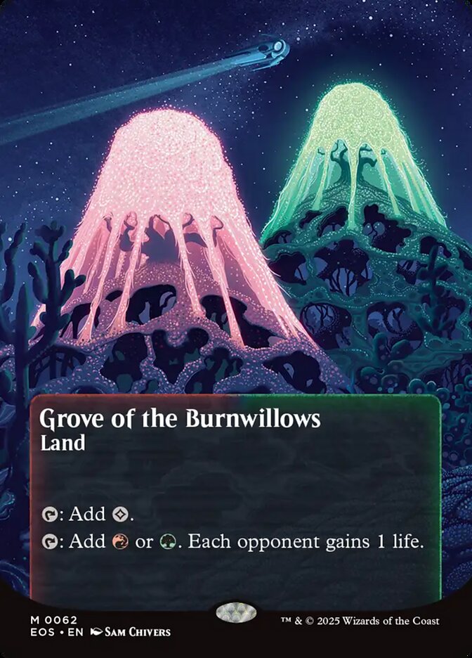 Grove of the Burnwillows 62/45 (Edge of Eternities: Stellar Sights)  - Borderless Foil | Good Games Modbury