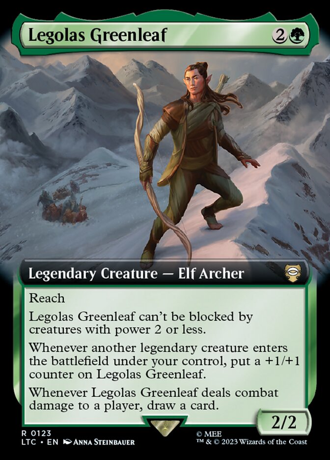 Legolas Greenleaf 123 (Commander: The Lord of the Rings: Tales of Middle-earth)  - Extended Art | Good Games Modbury