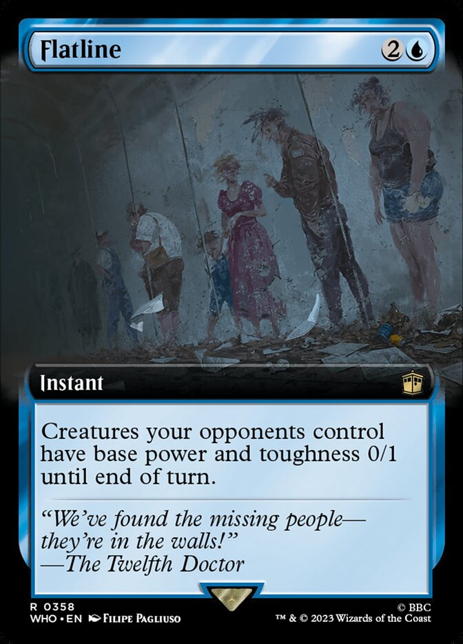 Flatline 358/331 (Universes Beyond: Doctor Who)  - Extended Art Foil | Good Games Modbury