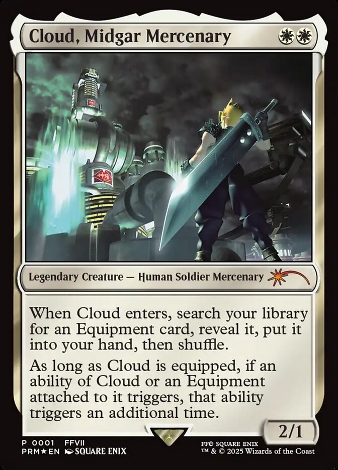 Cloud, Midgar Mercenary 1 (Unique and Miscellaneous Promos)  - Foil | Good Games Modbury