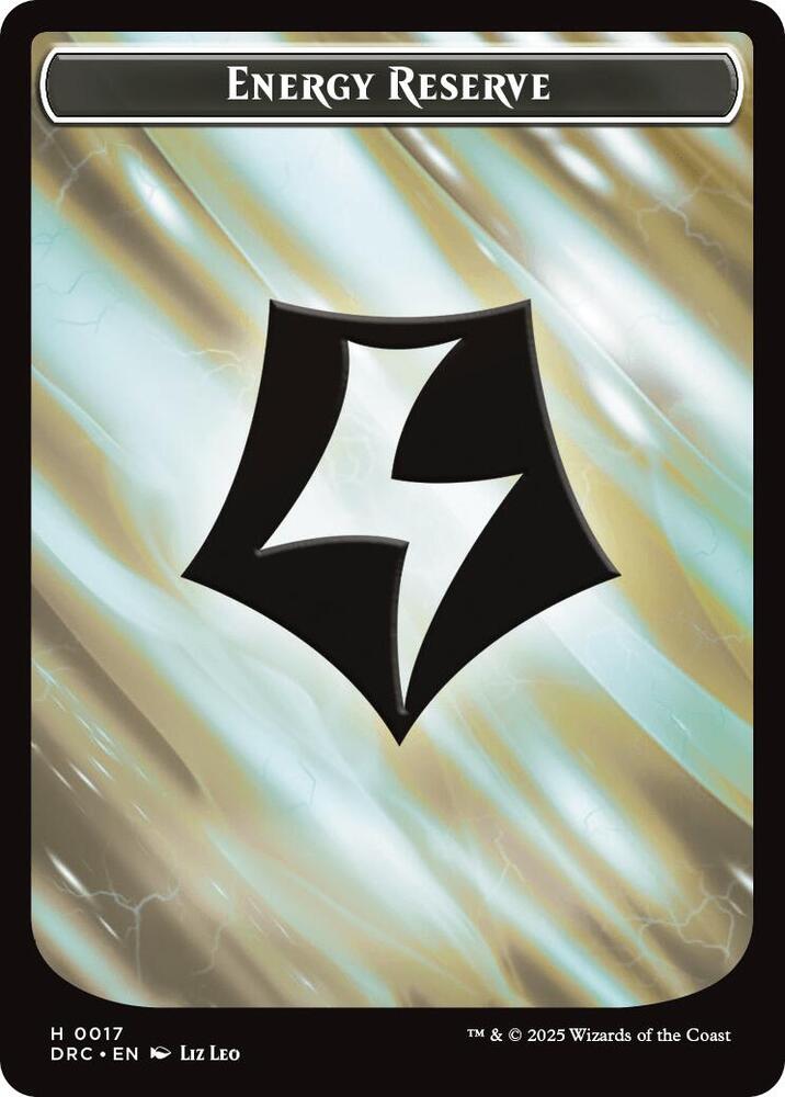 Energy Reserve Energy Reserve Double Sided Token 17 (Commander: Aetherdrift)  | Good Games Modbury