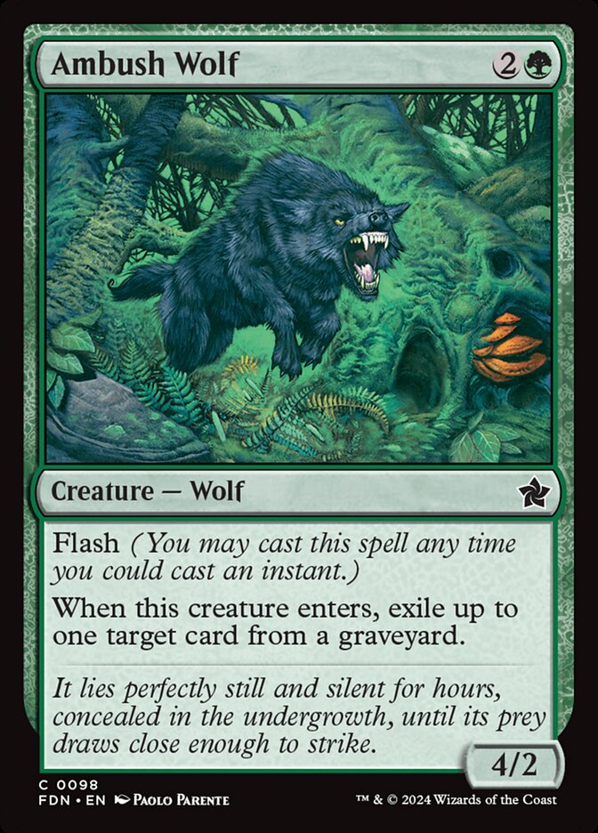 Ambush Wolf 98/291 (Foundations)  - Foil | Good Games Modbury