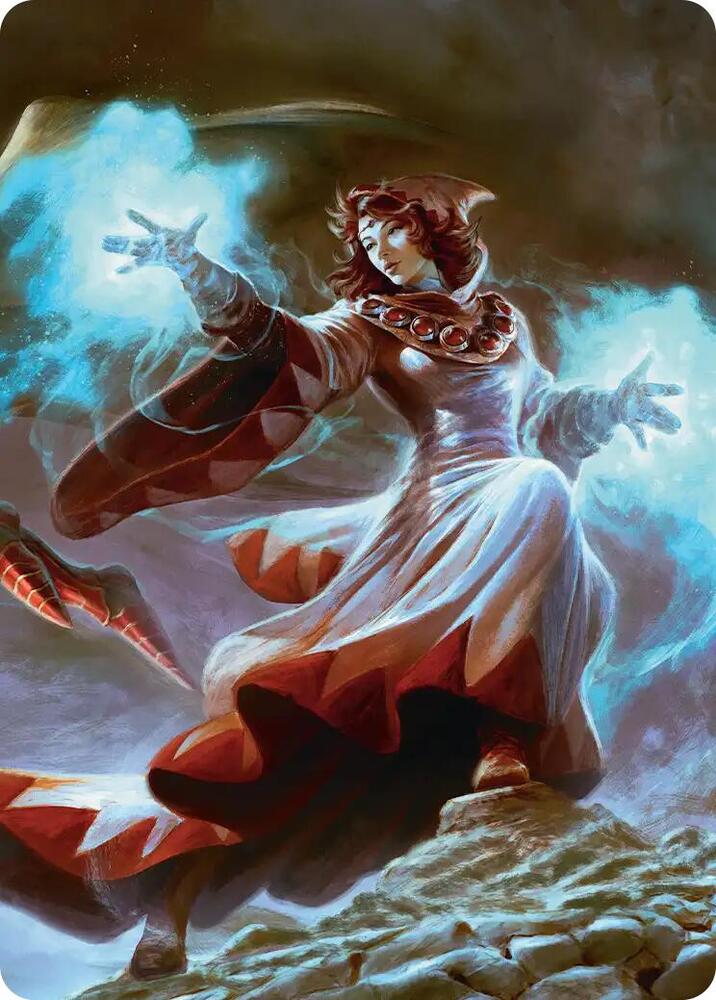 The Destined White Mage Scene Art Card 3 (Art Series: FINAL FANTASY)  | Good Games Modbury