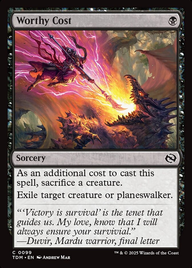 Worthy Cost 99 (Tarkir: Dragonstorm)  - Foil | Good Games Modbury