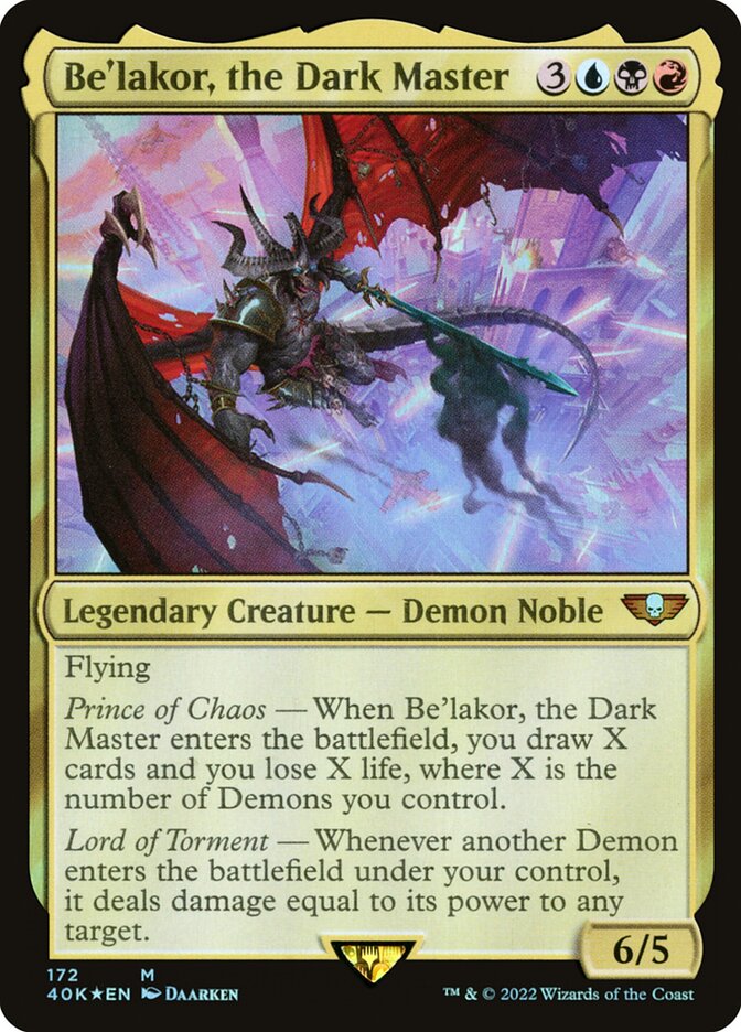 Be'lakor, the Dark Master 172 (Universes Beyond: Warhammer 40,000)  - Foil | Good Games Modbury