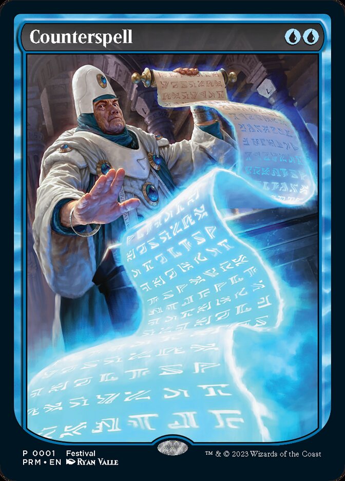 Counterspell 1 (MagicFest Cards)  - Textless Foil | Good Games Modbury