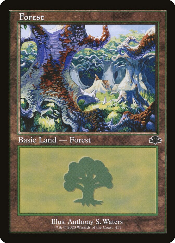 Forest 411/261 (Dominaria Remastered)  - Retro Foil | Good Games Modbury