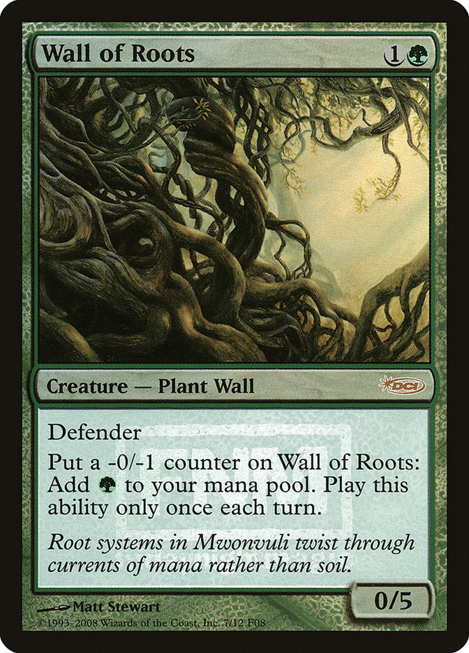 Wall of Roots 7/12 (FNM Promos)  - Foil | Good Games Modbury