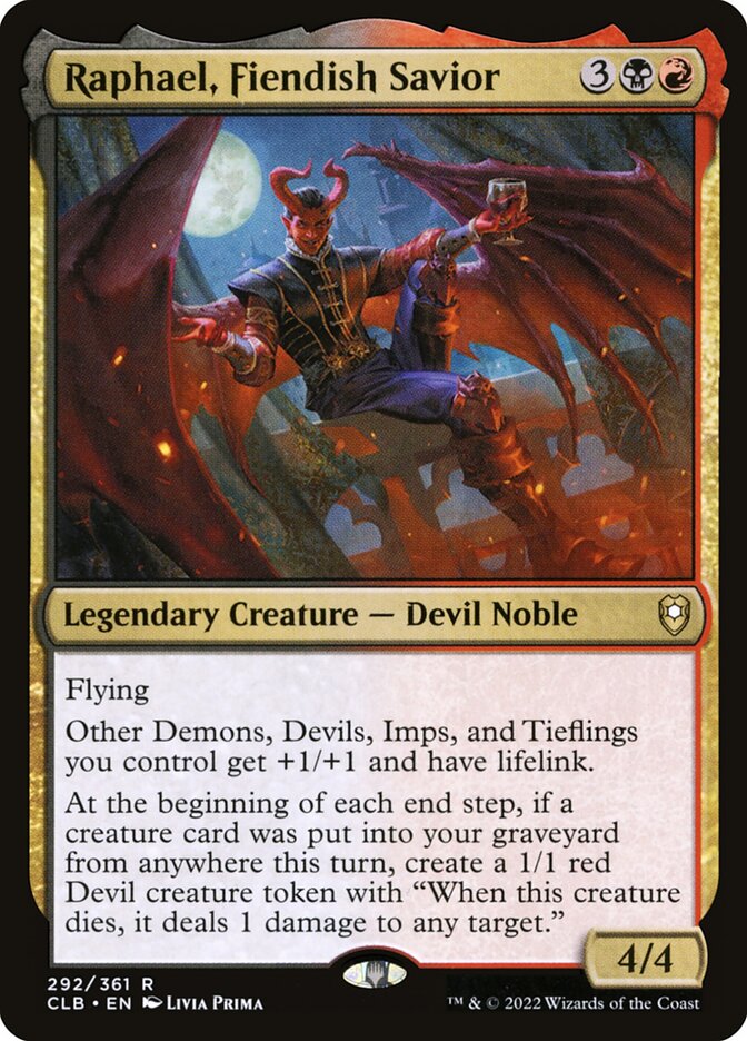 Raphael, Fiendish Savior 292/361 (Commander Legends: Battle for Baldur's Gate)  | Good Games Modbury