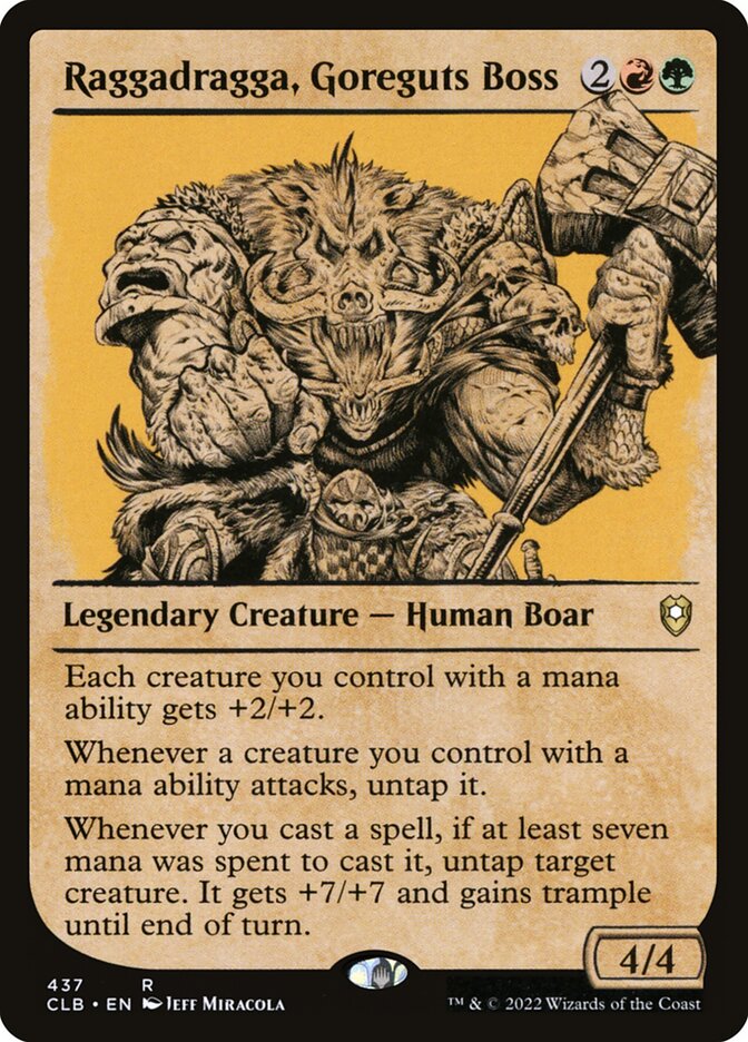 Raggadragga, Goreguts Boss 437/361 (Commander Legends: Battle for Baldur's Gate)  | Good Games Modbury